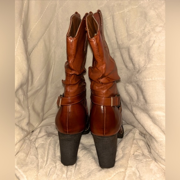 Roper Boots 10 M Brown Slouch Western Boot Vegan NWOB - Picture 8 of 12